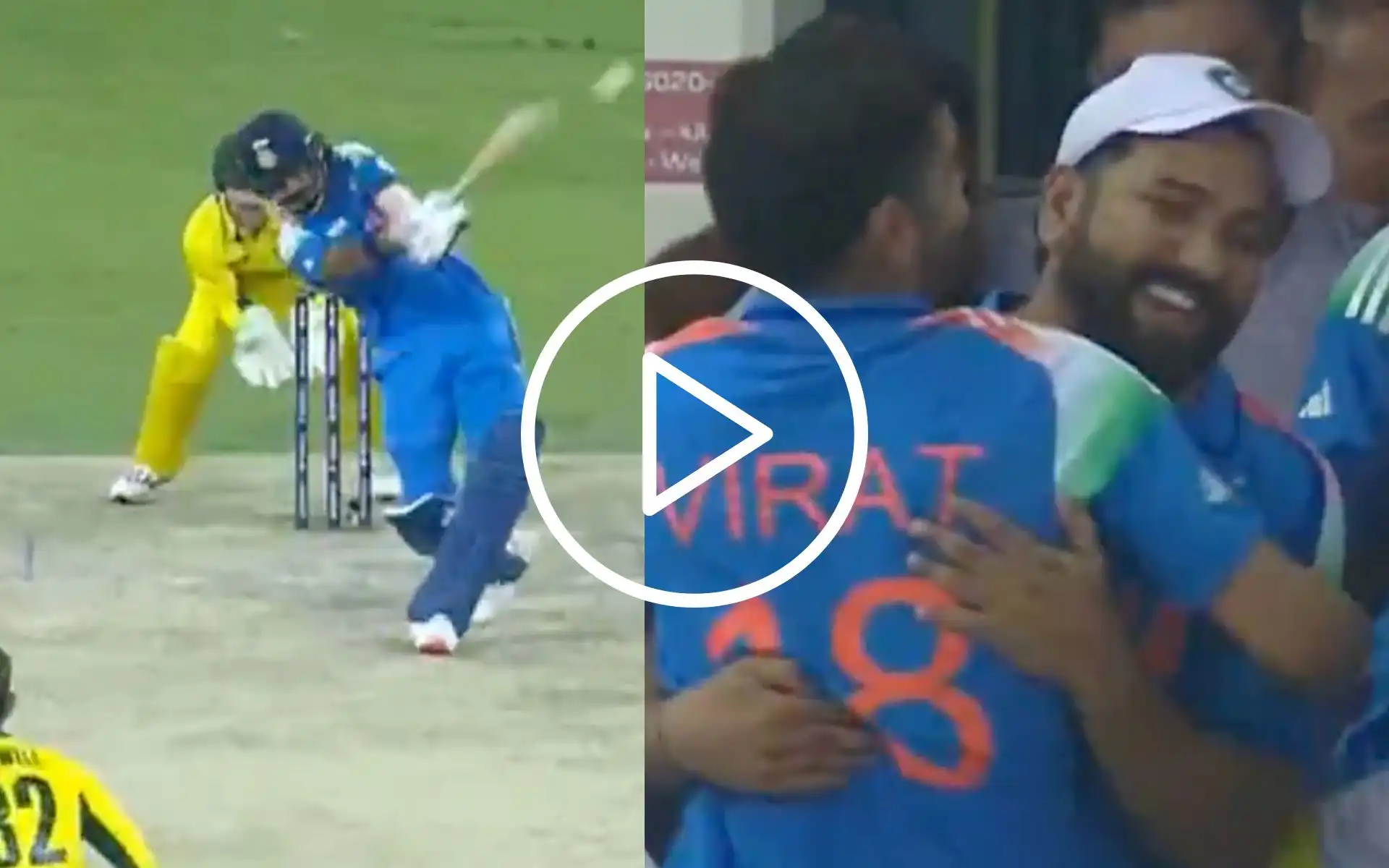 [Watch] Virat Kohli Passionately Hugs Rohit Sharma After KL Rahul's Winning Six